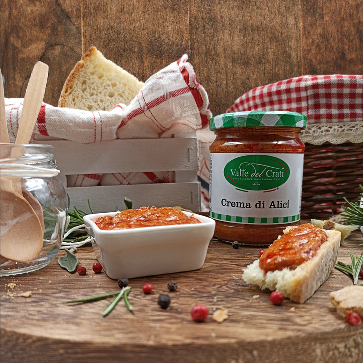 Anchovy Cream | Calabrian specialty spread with anchovies and hot pepper in olive oil | 180 gr