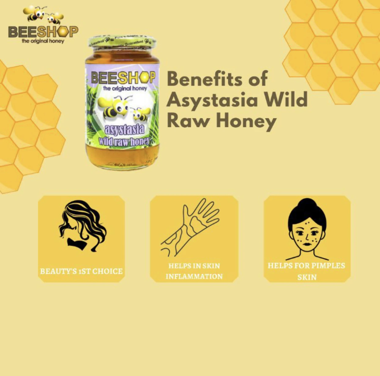 Hot Selling Malaysia Eco Bee Asystasia Wild Raw Honey Halal GMP Certification, Pure & 100% Original Honey 480g  Wild bee