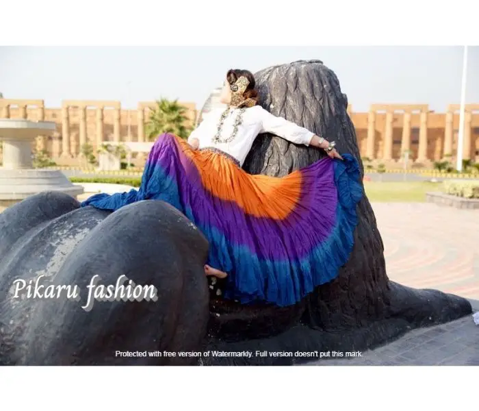 Women Traditional Indian Clothing Summer Bohemian Tie Dye Cotton Long Skirt