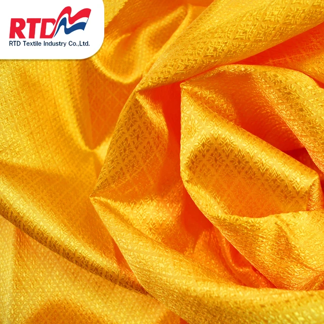 Традиционная тайская ткань RTD премиум-класса для традиционной тайской формы, юбки-золотисто-желтый RJ1024