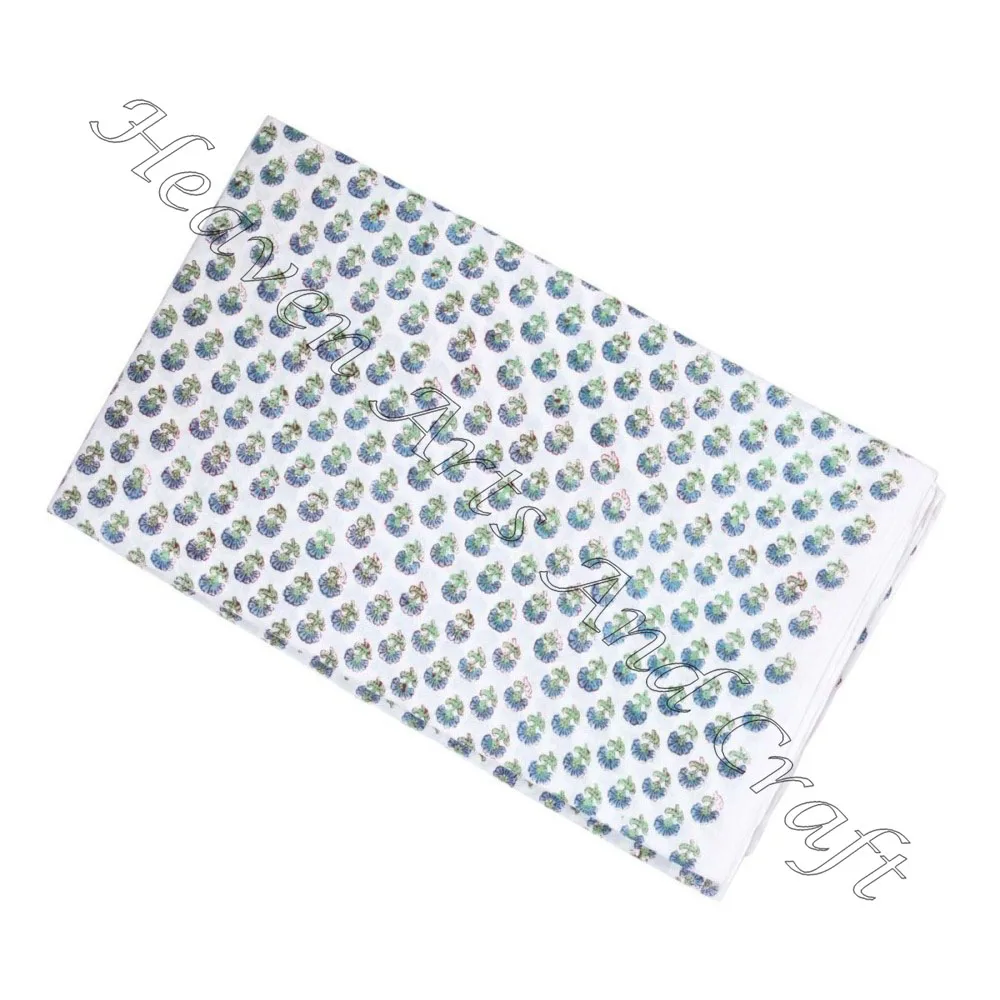 Индийская культура Rajasthani печатная Органическая хлопковая ткань красивый узор для домашнего текстиля простыня покрывало