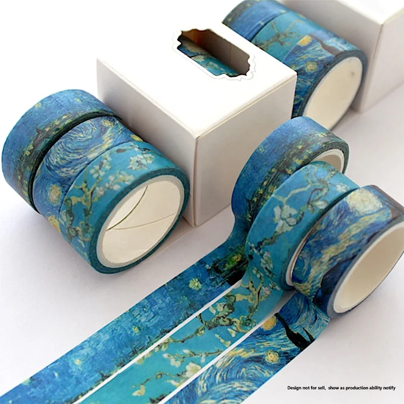 Washi Mill Custom Wholesale Printed Grid Washi Tape Decorative School Stationery Tape