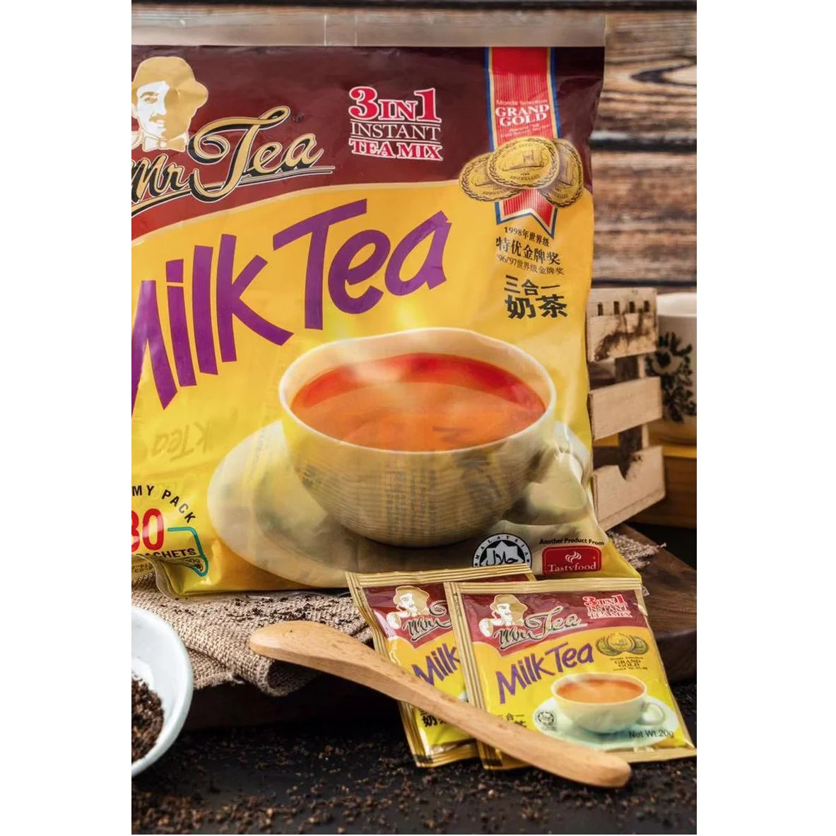 Ready to drink Energize Powder Blended Bag Sachet Bulk Original MR TEA Instant Milk Tea Mix 3 in 1 20g x 30s x 30p