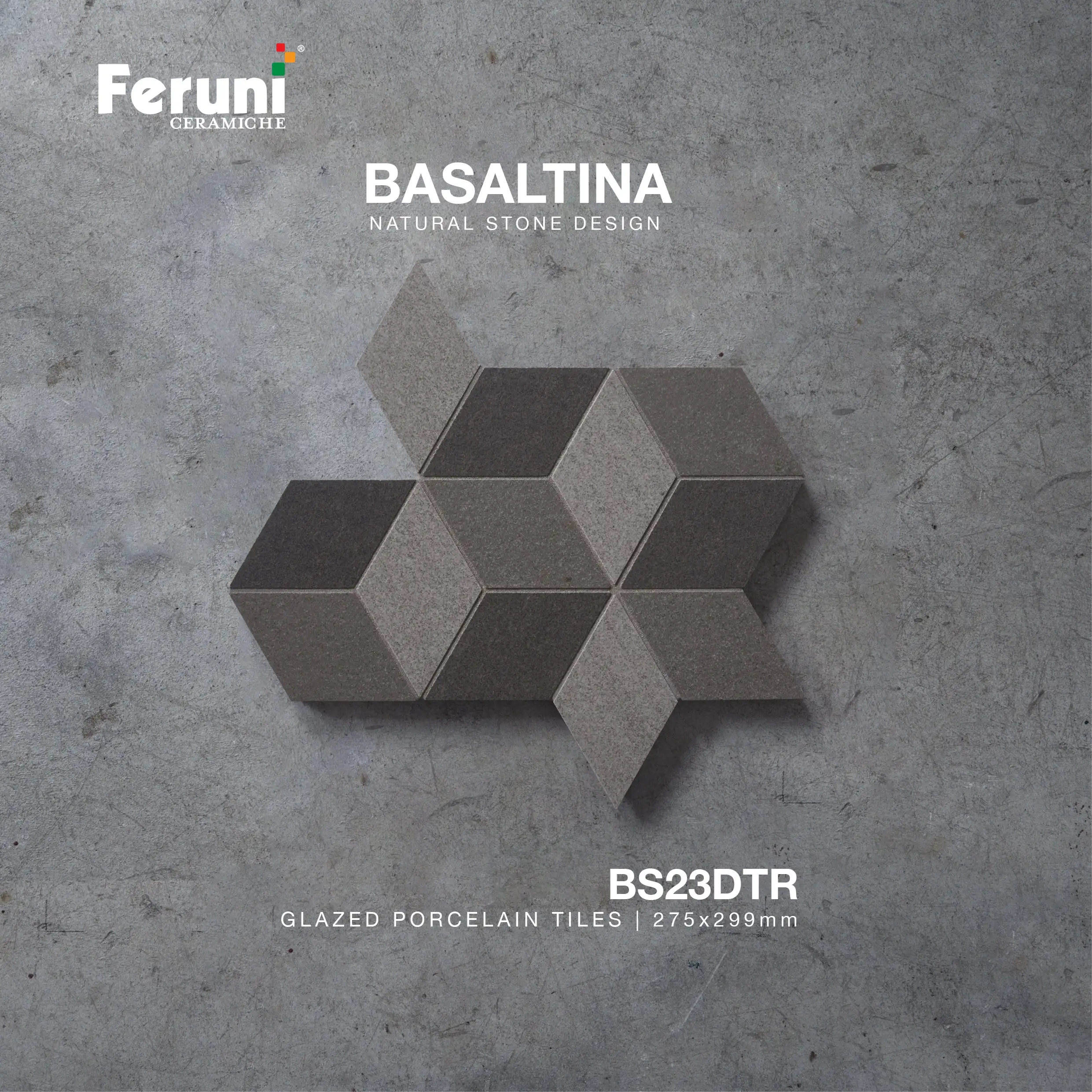 Роскошная плитка в форме ромба глазурованная фарфоровая для кухни Backsplash 275x299 мм декоративная гостиной и ванной комнаты