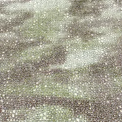 EPO High Quality Flax Linen Fabric with Laser Transferred Pearl Fish Design for Upholstery