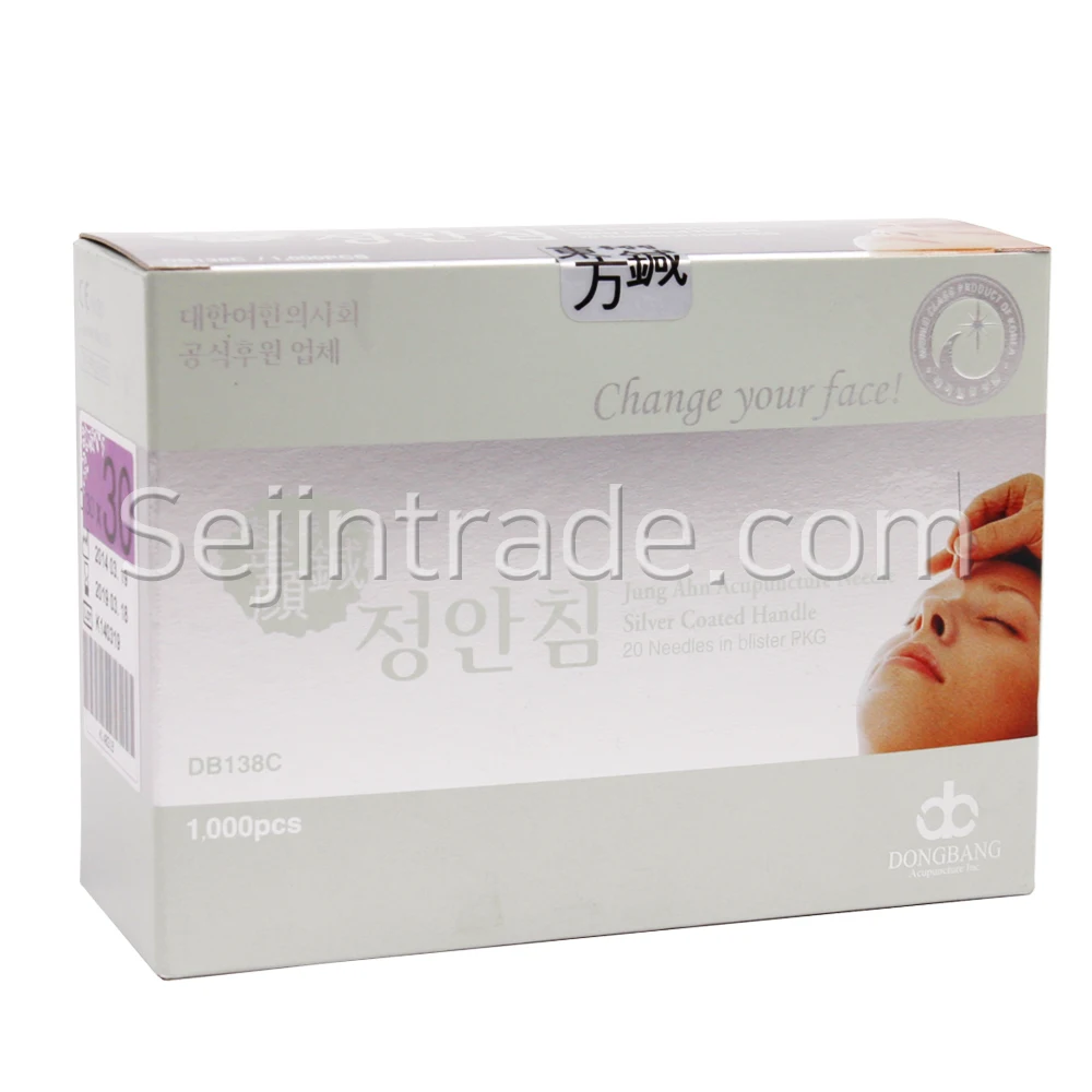 
Community Modern ACUPUNCTURE NEEDLE For Acne, Blister Package, Silver Coated Dong Bang Facial Needles DB138C (1,000 PCS/BOX) 