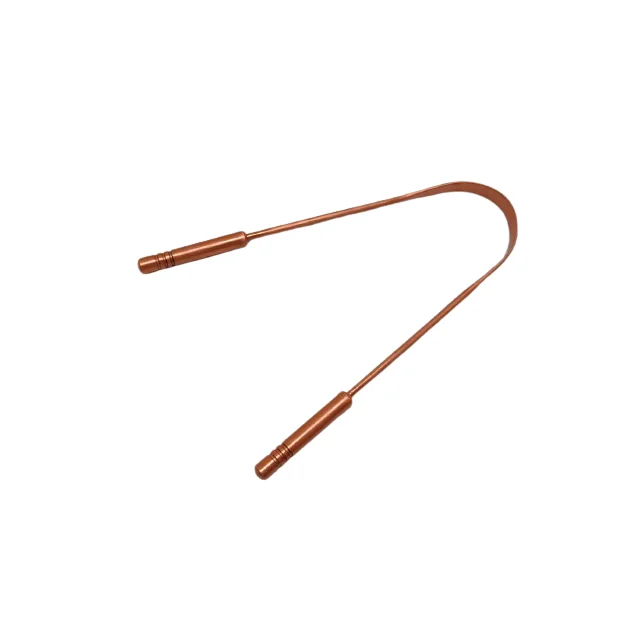 Pure Copper Tongue Scraper All Natural Ayurvedic Tongue Cleaner  Maintains Oral Hygiene Metal Tongue Cleaner or Scraper