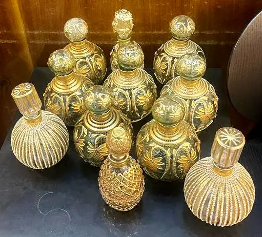 Egyptian Perfume bottle Antique Style Perfume Bottles Bronze decoration Crystal decorative Perfume bottles