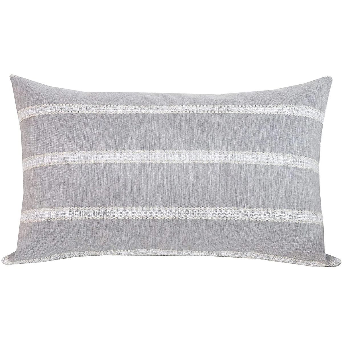 Rectangle Woven Pillow Cover for Sofa Living Room Decor Striped Design Blue Handmade Auto Seat Cushion Cover