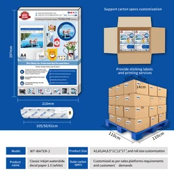 Winner transfer 100% transfer no Cracking cold water transfer paper for Any Inkjet Printers