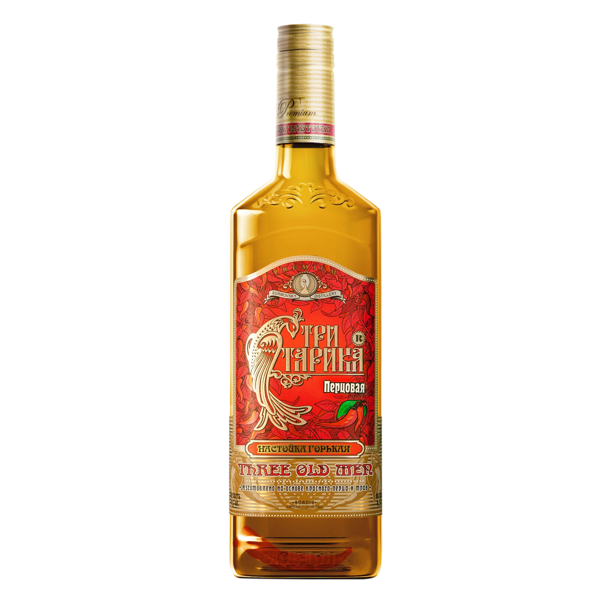 
CHILLI PEPPER THREE OLD MEN BITTER 500 ml LIQUOR 