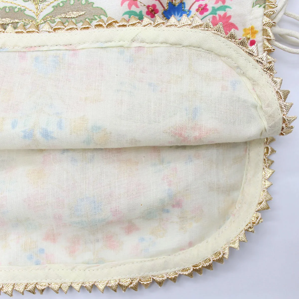 Детский топ с цветочным принтом и кружевом без рукавов арарой дупаттой плиссированными оборками на рукавах вышивкой нитками для