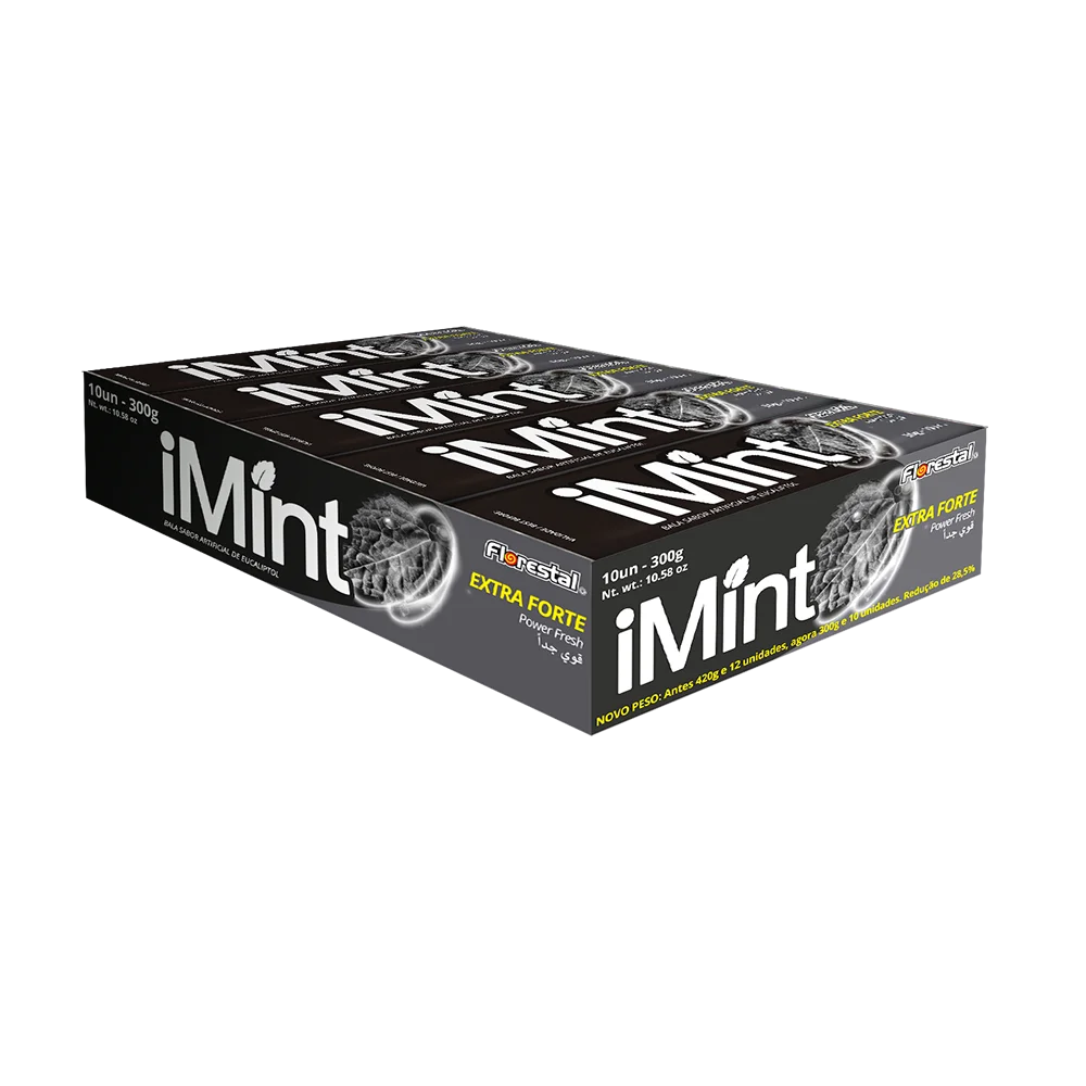 
81771 - IMINT DROPS Power Fresh Eucaliptus, Raspberry, Mint, Cherry, Watermelon Hard Candy 3g x 10un x 24 
