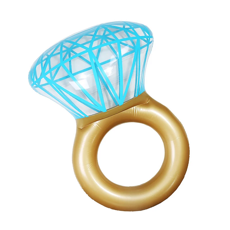 Plastic Inflatable Diamond Shaped Pool Floats Swimming Tube Ring Summer Beach Engagement Ring Water Lounge Toys For Adults