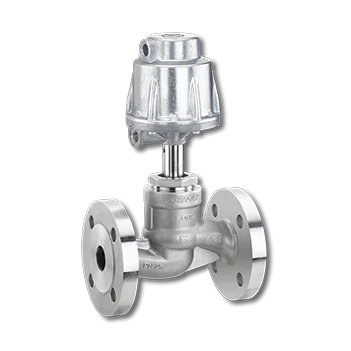 The GEMUe 532 2/2-way globe valve - robust low maintenance aluminium piston actuator - pneumatically operated.