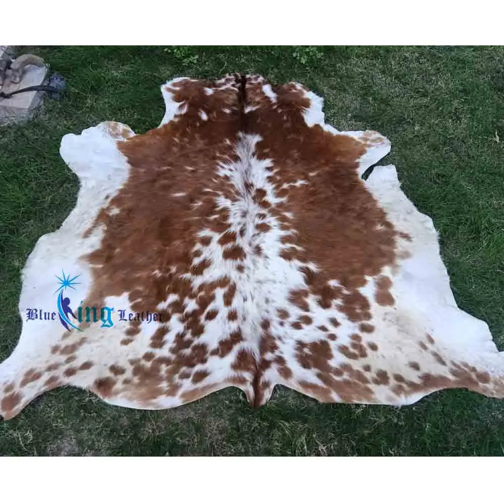 Natural Cowhide Rugs 100% Cowhide Leather Rugs Tricolor Cow Hide Skin Carpet Genuine rug
