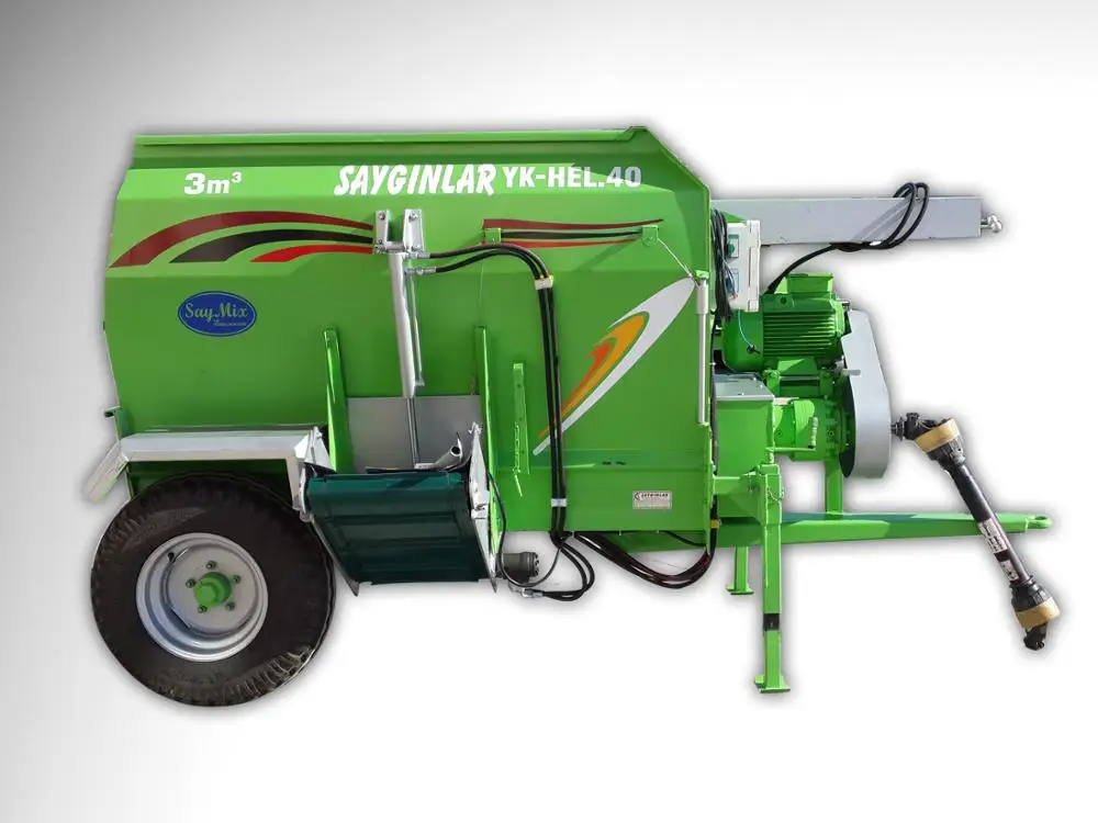 Stationary Feed Mixer Electric Powered 3m3 Feed Mixer Tmr Wagon From Turkey