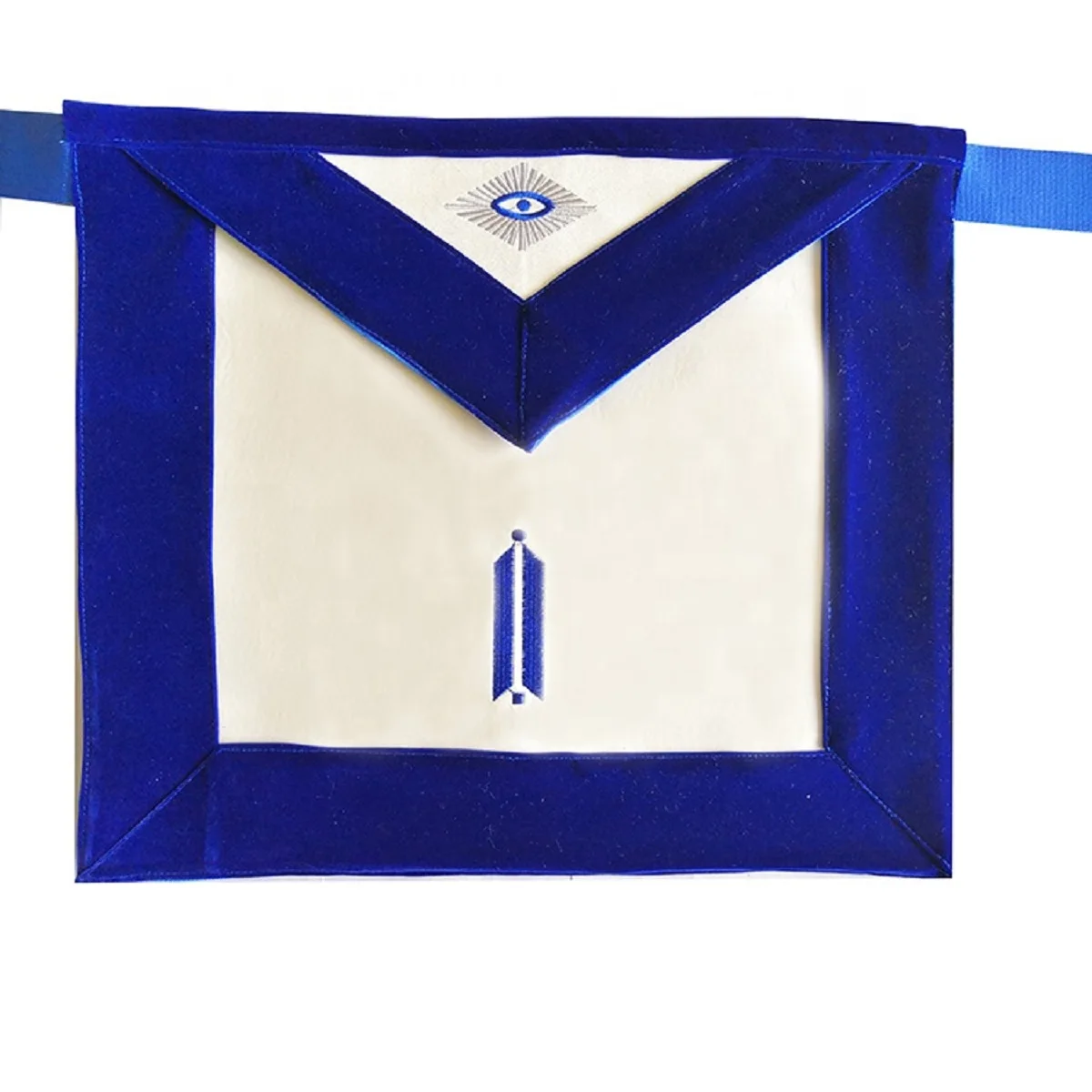New Arrival Hand Embroidery Masonic Regalia Apron Bullion Wire & Silk Threads On Real Leather with high quality ribbon