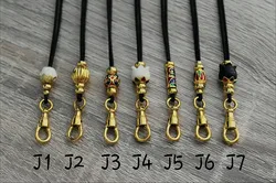 Nylon bead necklace, handmade for hanging charms good hooks 360 degree rotation