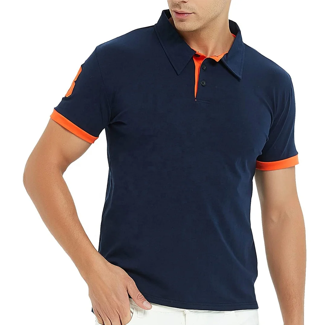 2022 New Style Customized Black Polo Shirt White Strips High Quality Casual Style Golf Best Selling Best Price Summer Season