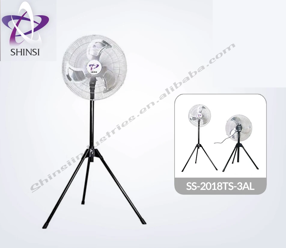 
Taiwan Manufacturer New Design Tripod Stand Electric Fan SS-2018TS-3AL Good Air Ventilation 
