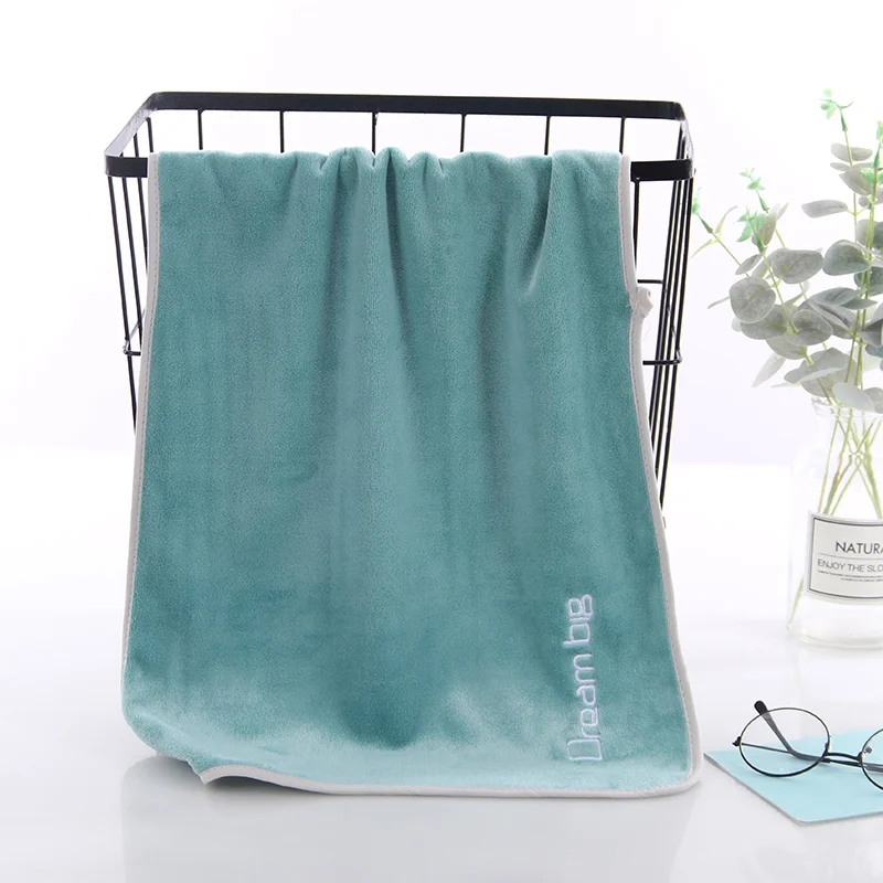 
Factory hot sell high quality breathable customized embroidery logo microfiber floding towels set with face towel bath towel 