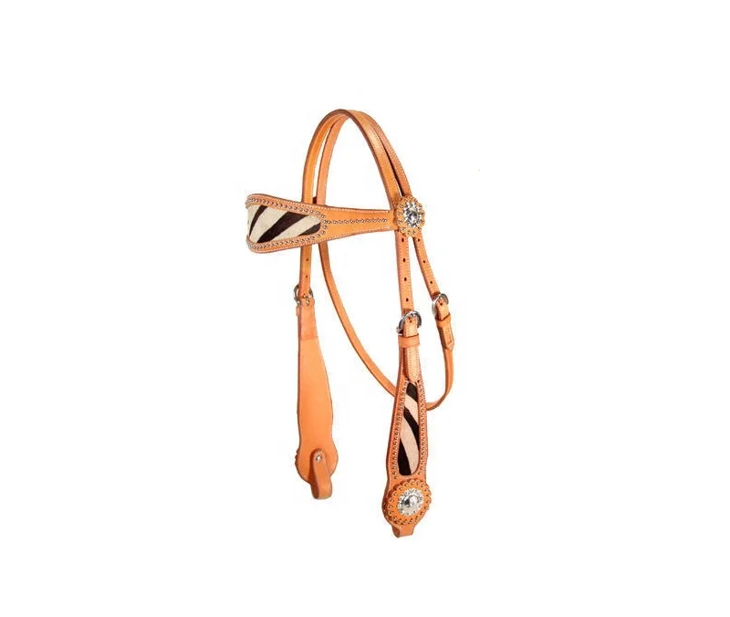 Genuine Leather Chestnut Western Horse Bridles & Headstalls