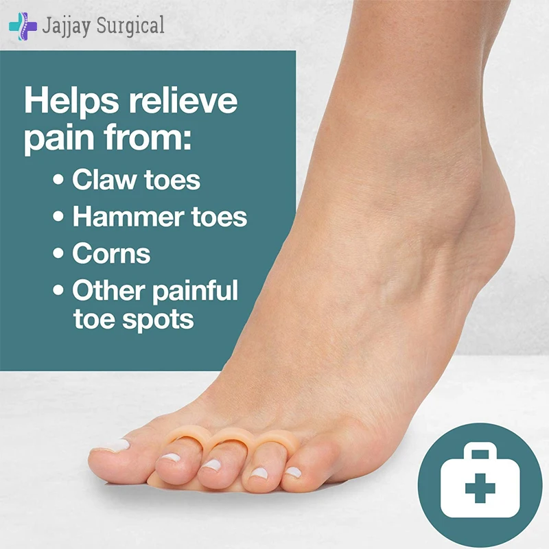 Toe Straightener and Corrector 4 Pack Soft Gel Crests Splints Reduce Foot Pain Prevent Overlap Flexible Foot care Treatment  S