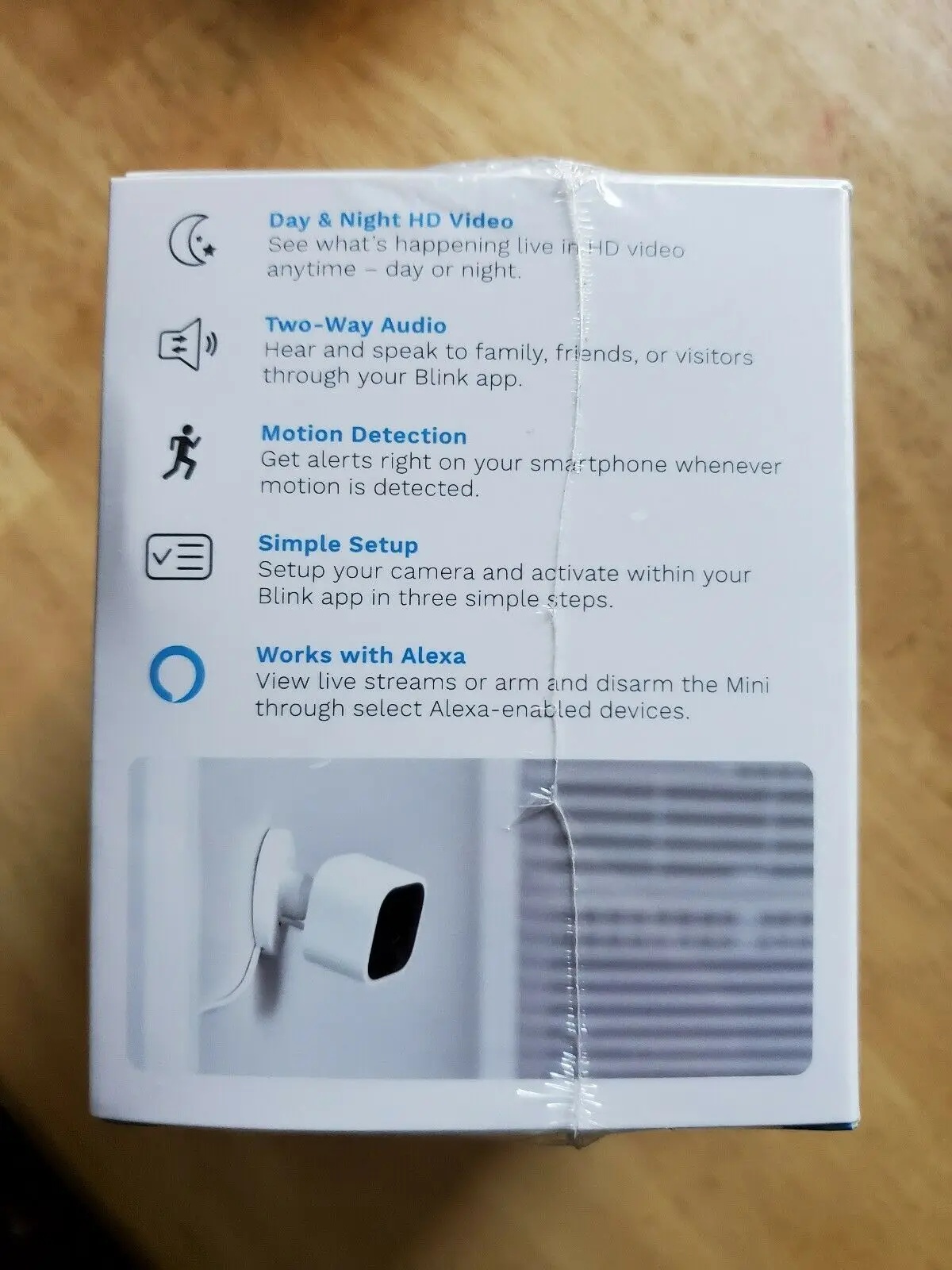 Blink Mini Compact indoor plug-in smart security camera, 1080 HD Video, Night Vision