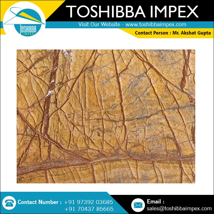 Rain Forest Gold Marble Calcite Countertops Vanity tops All Natural Stone Big Slabs Marbles Cut to size Tile for Flooring