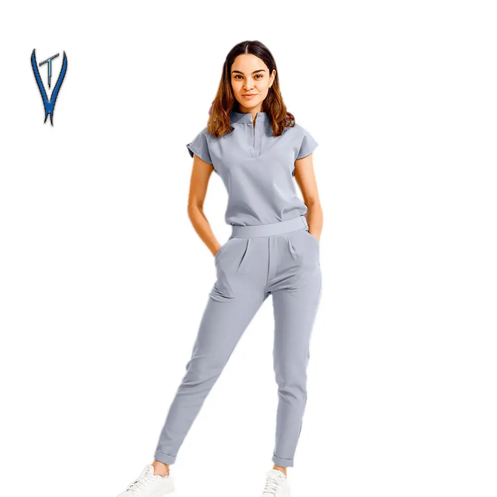 Premium Quality Hospital Uniforms Medical Scrubs Nurse Long Sleeve Jacket Scrub Suit For Women