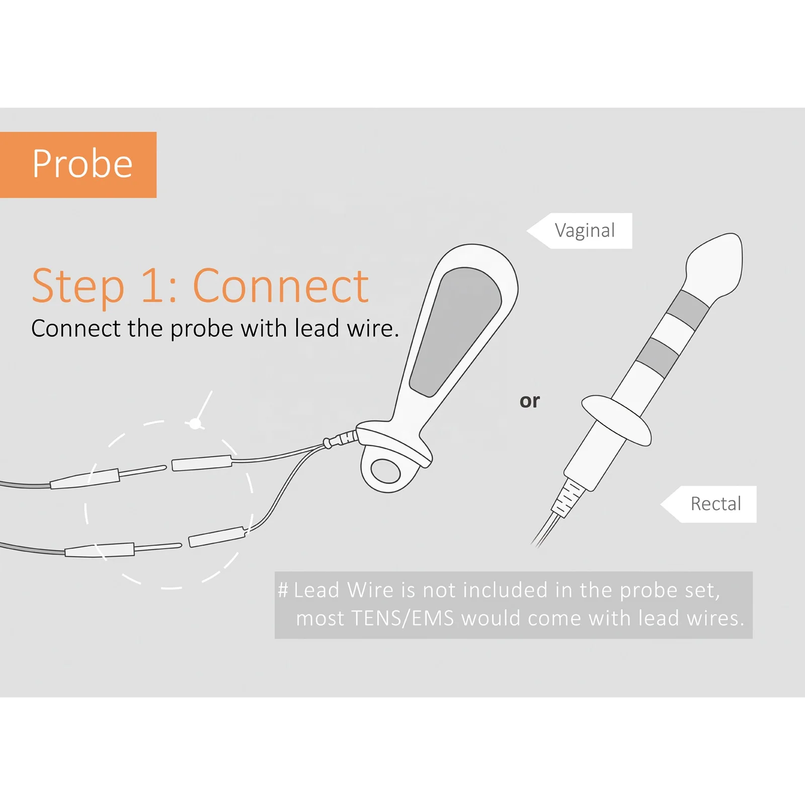 
PR-08A Vaginal probe for incontinence pain relief 