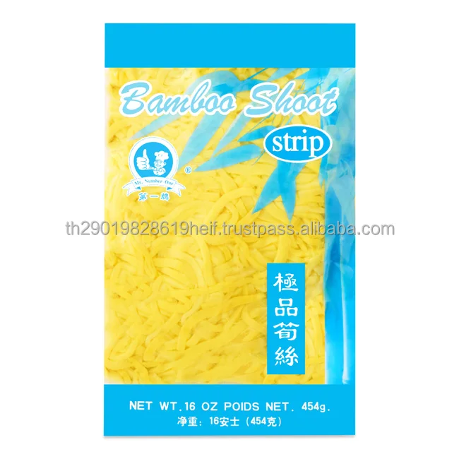 Mr. Number One Brand Preserved Vegetables High Quality Bamboo Shoots in Water 540 G Product Wholesale From Thailand