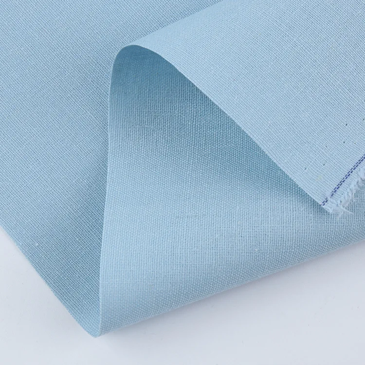 Organic plain dyed Flax Linen Fabric Wholesale customize Good Quality Cotton Linen Blend Fabric For Home Textiles And Garment