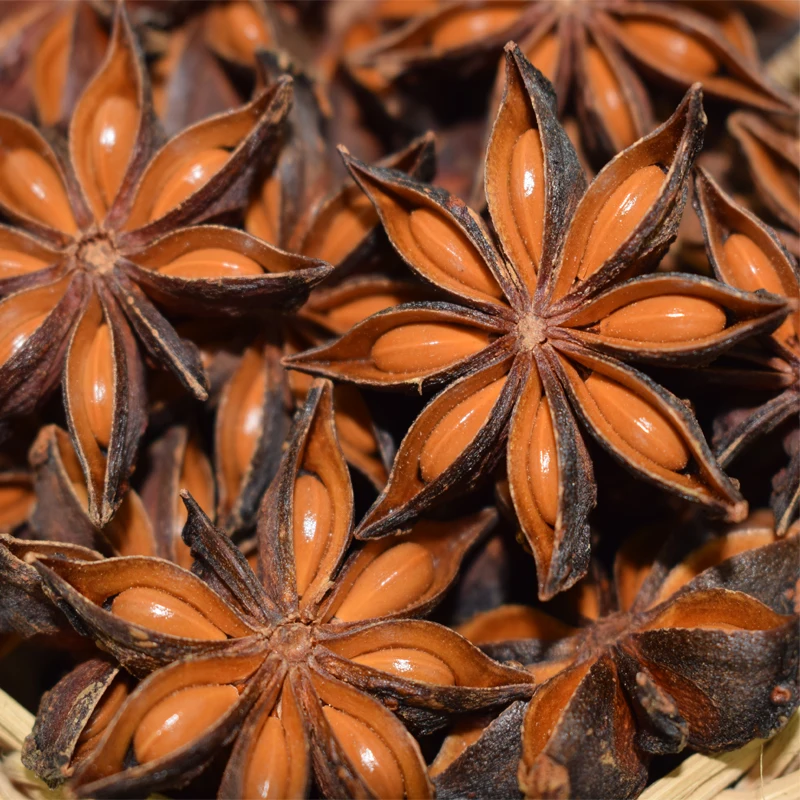 
Manual planting natural sun dried sulfur free Star Anise for seasoning used fresh spices harmless healthy meat food best partner 