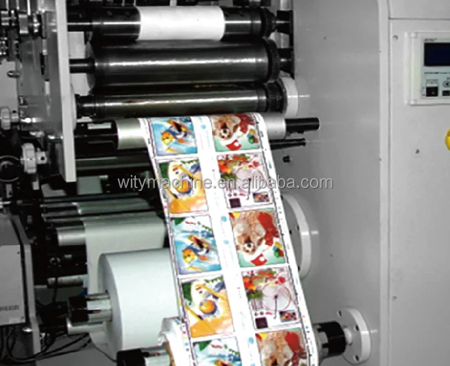 Narrow Web Label Flexo Printing Machine WIth Three Die Cutting Stations
