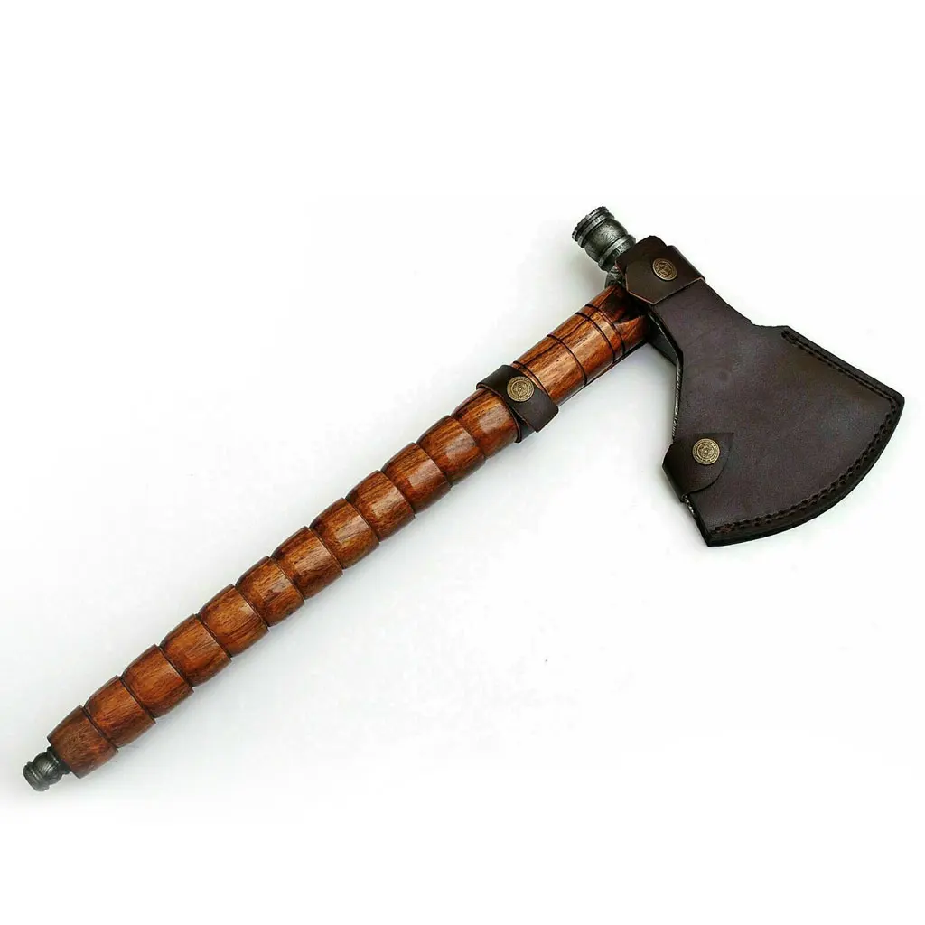Топор топора из дамасской Стали TOMAHAWK с бесплатным кожаным