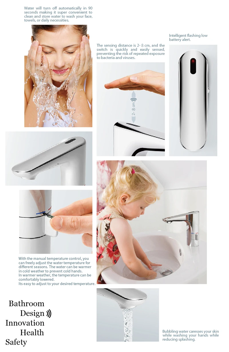 IntelliSense basin faucet Chrome sensor lavatory faucet