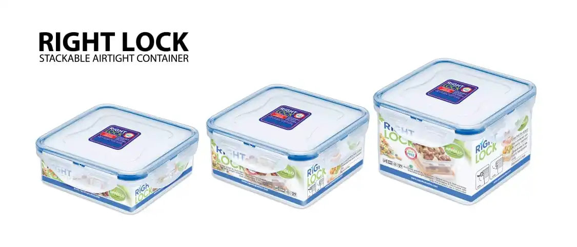 Right Lock Food Keeper Medium (600ml) Premium Quality Storage Box Air-Lock Technology Store food items Durable food container
