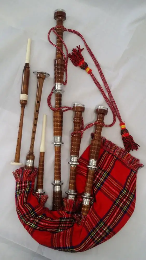 Professional Great Highland Tradition Blackwood Bagpipe Scottish Bagpipe Rose Wood Mix Mounts EASY ,MEDIUM, TUNE AVAILABLE