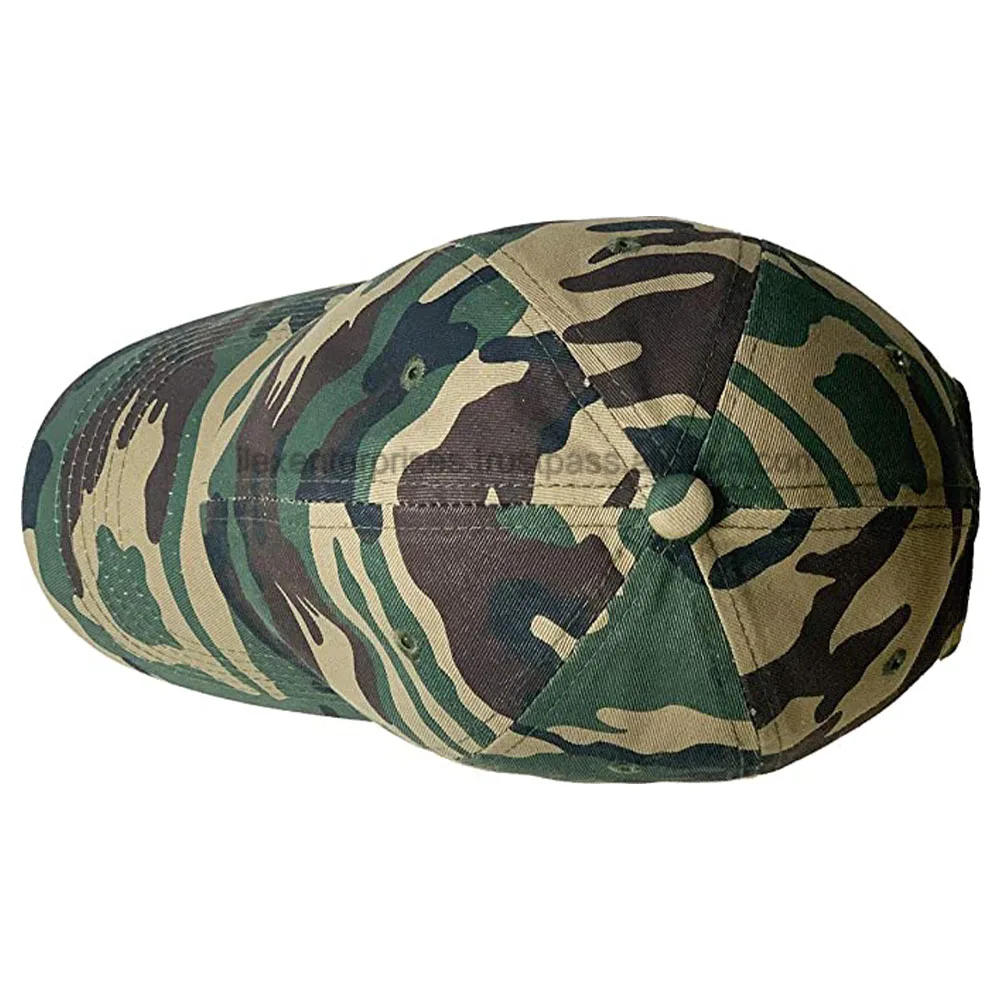 Wholesale 5 Panel Structured Snap Back Buckle Custom Design 3D Embroidery Logo Camo Baseball Hats Caps