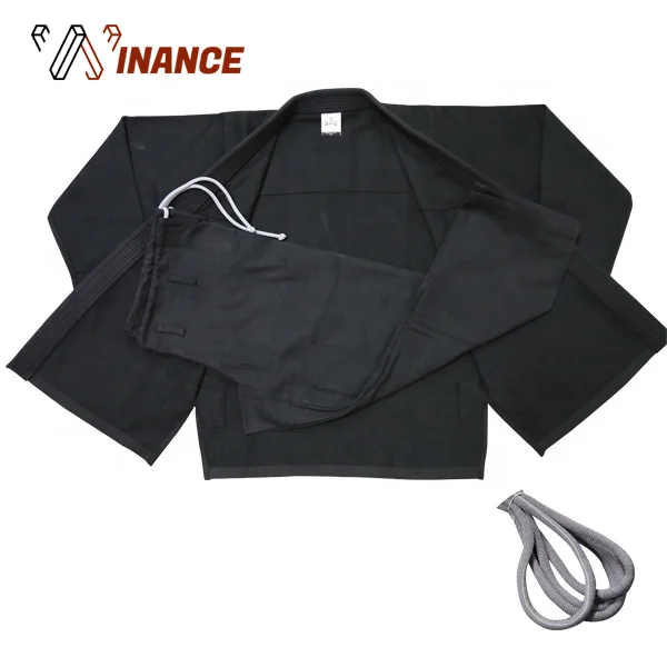 Preshrunk blank bjj gi cotton pearl weave ripstop fabric jiu jitsu kimono bjj plain gi