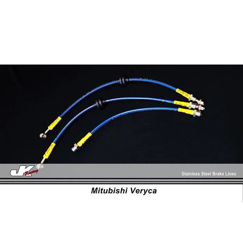 JK Racing High efficiency Steel Braided Brake hoses for Veryca