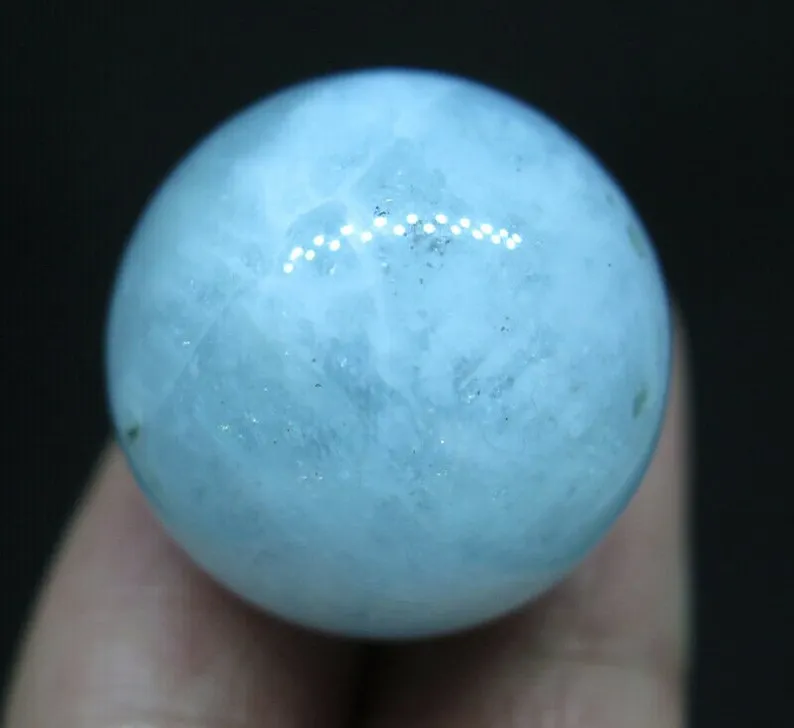 AMAZING Crystal Collection Meditation Tool Gemstone Ball Healing Aquamarine Crystal Safe Travel Sphere Gem Calming Blue Love Big
