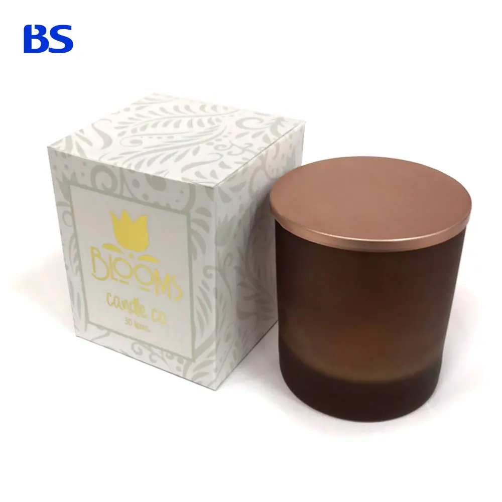 
Packaging Box Scented Candle Soy Wax Aroma Fragrance Essential Oil hot foil stamping Packaging Paper boxes for candles 