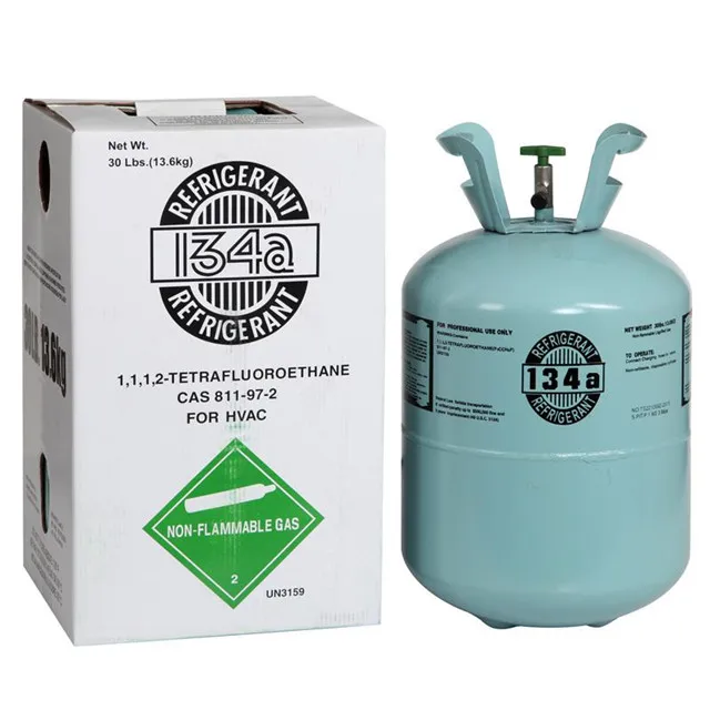 
R134a gas refrigerant gas hydrocarbon 30 lb 13.6kg auto AC refrigerant gas 