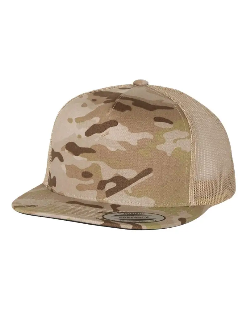 Flat Bill Trucker Cap Camouflage