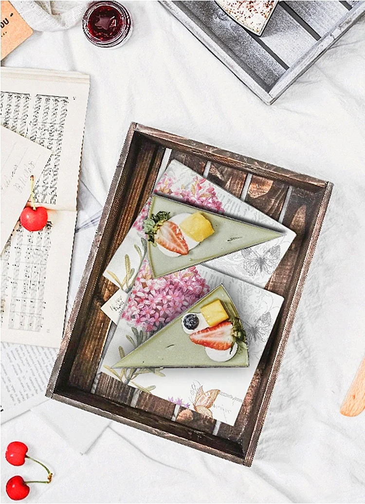 party printed dinner napkins floral serviettes