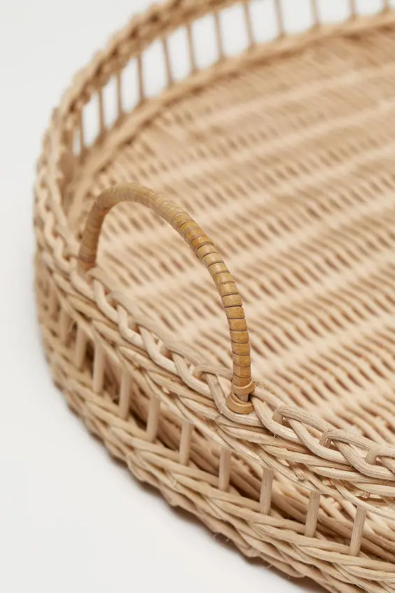 Корзина для фруктов из натурального ротанга ручной работы во вьетнаме по оптовой цене