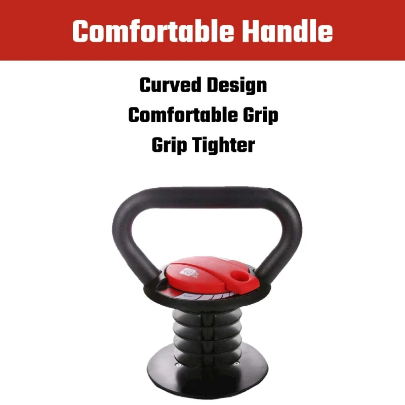 Wide Range Adjustable Kettlebell 10-40lbs/4.5-18kg, Home Gym Fitness Weight Lifting Equipment Kettlebell Set